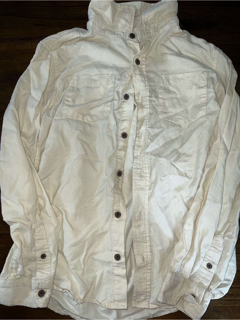 Cat & Jack Cream Button-Down Utility Shirt